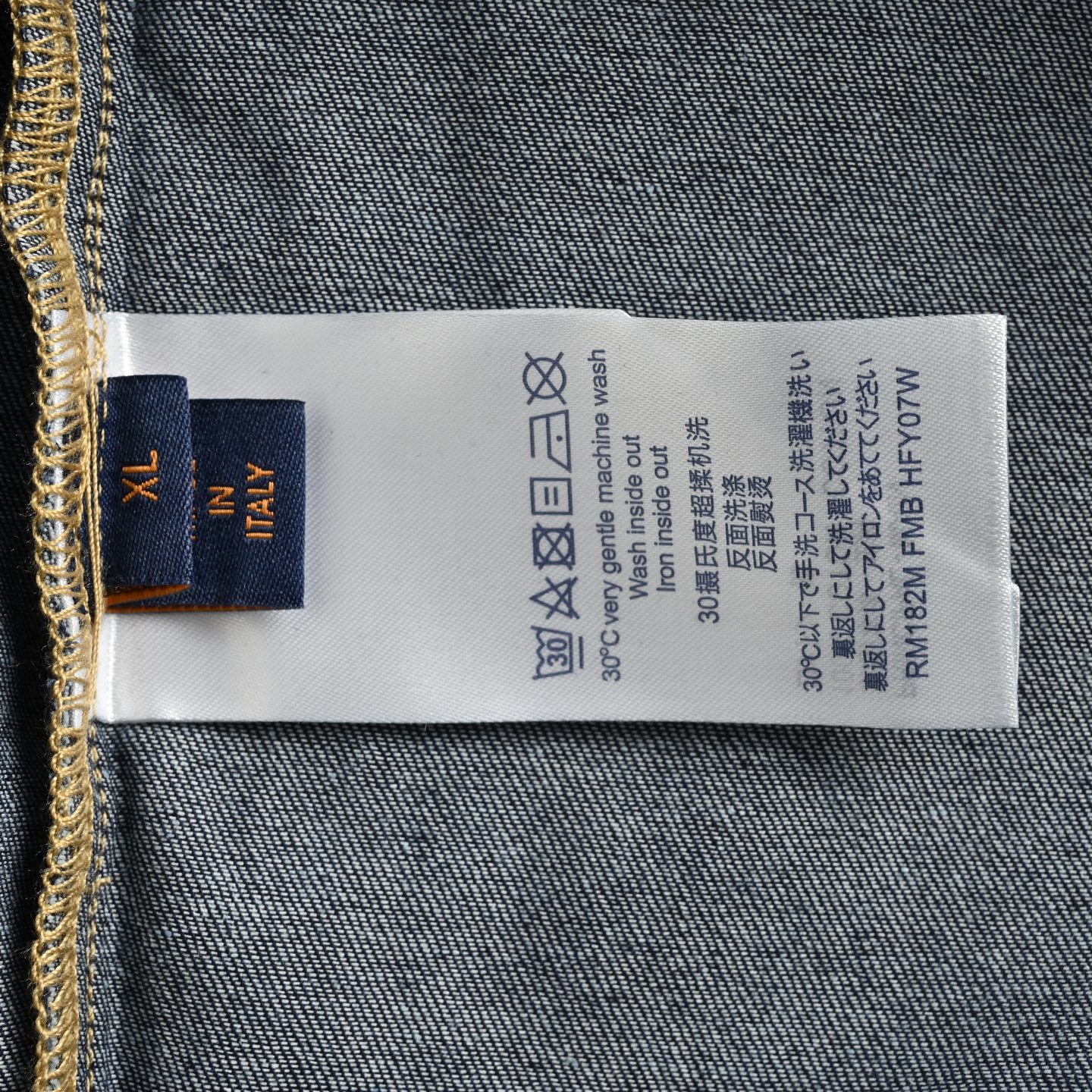 Louis Vuitton 25ss denim short-sleeved shirt with printed monogram