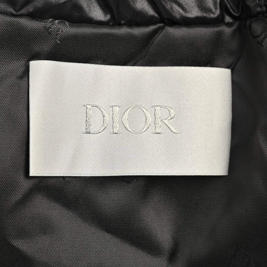 Dior 24Fw jacquard silk hooded jacket with sleeve badge
