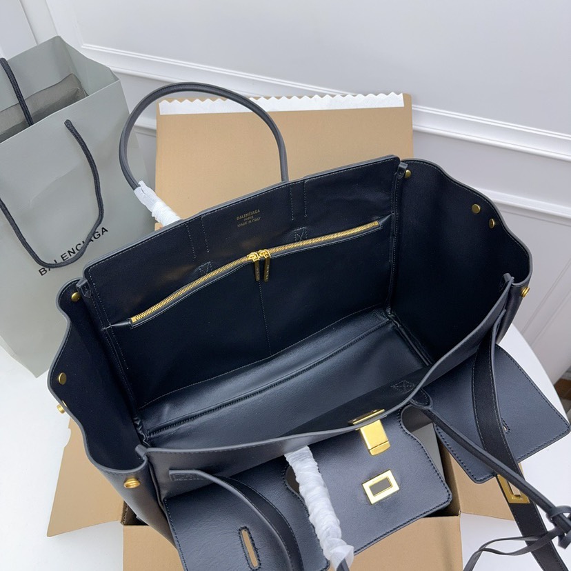 Balenciaga Bel Air Medium Black Gold Handbag