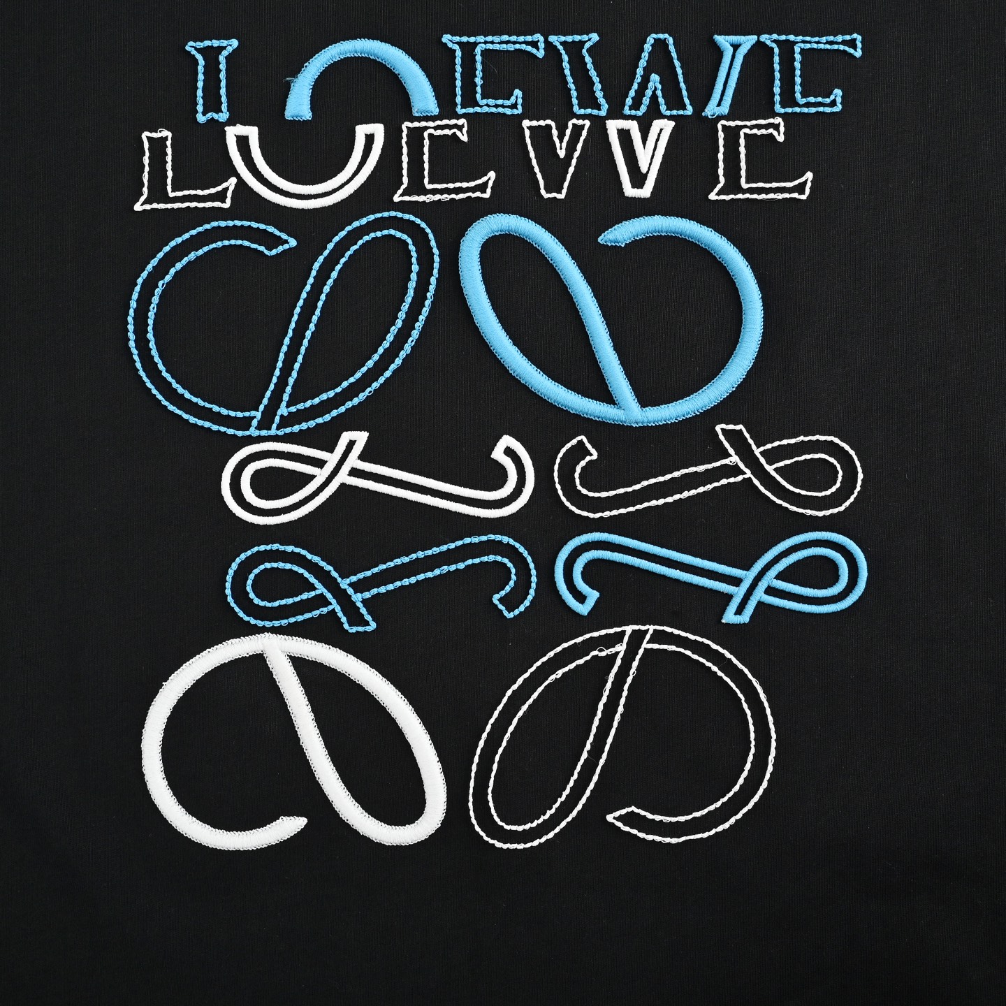 Loewe 25ss irregular logo contrast embroidered short sleeves