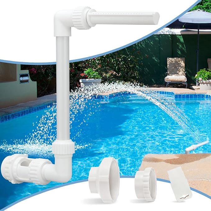 🔥Last Day Promotion-SAVE 50% OFF🔥Adjustable Pool Fountain Sprayer With Adapter🔥For Inground & Hard-Sided Aboveground Swimming Pools - Easy Attach to Return Fitting