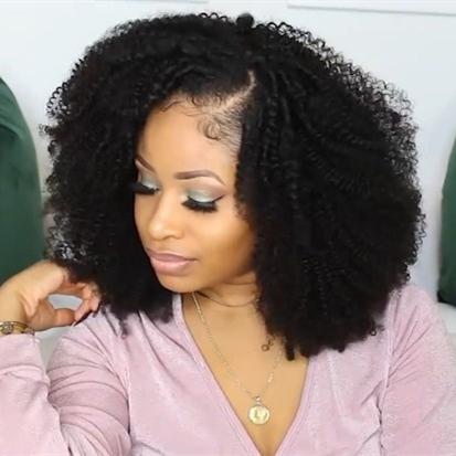 New A Super Curly Wig
