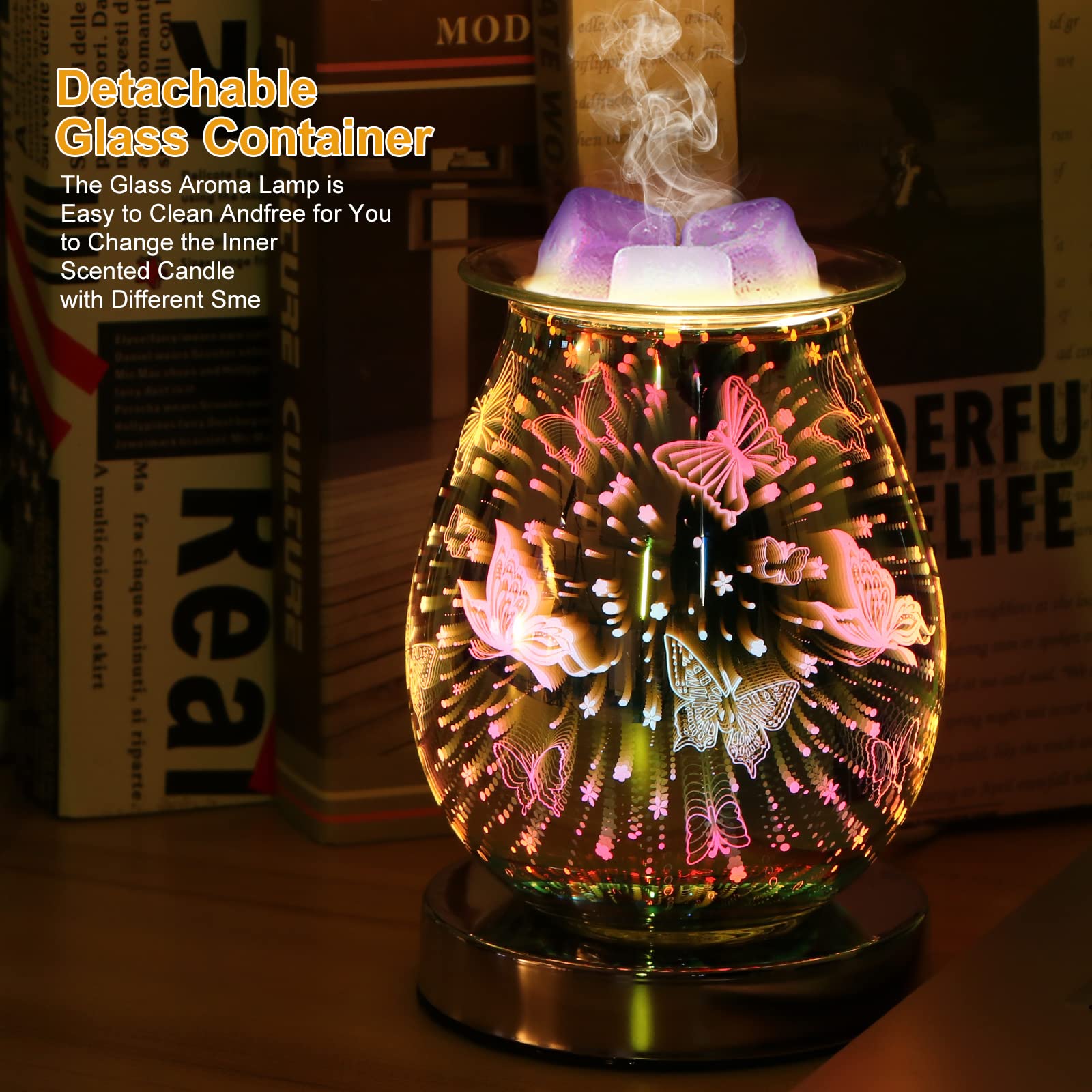 Custom 3D Glass Fireworks Aromatherapy Lamp - FREE SHIPPING