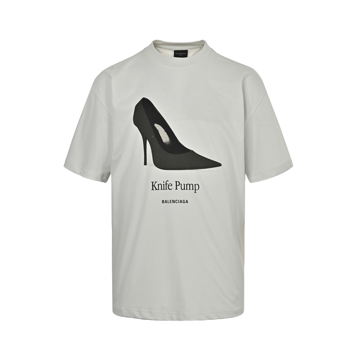 Balenciaga 25ss high heels printed short sleeve