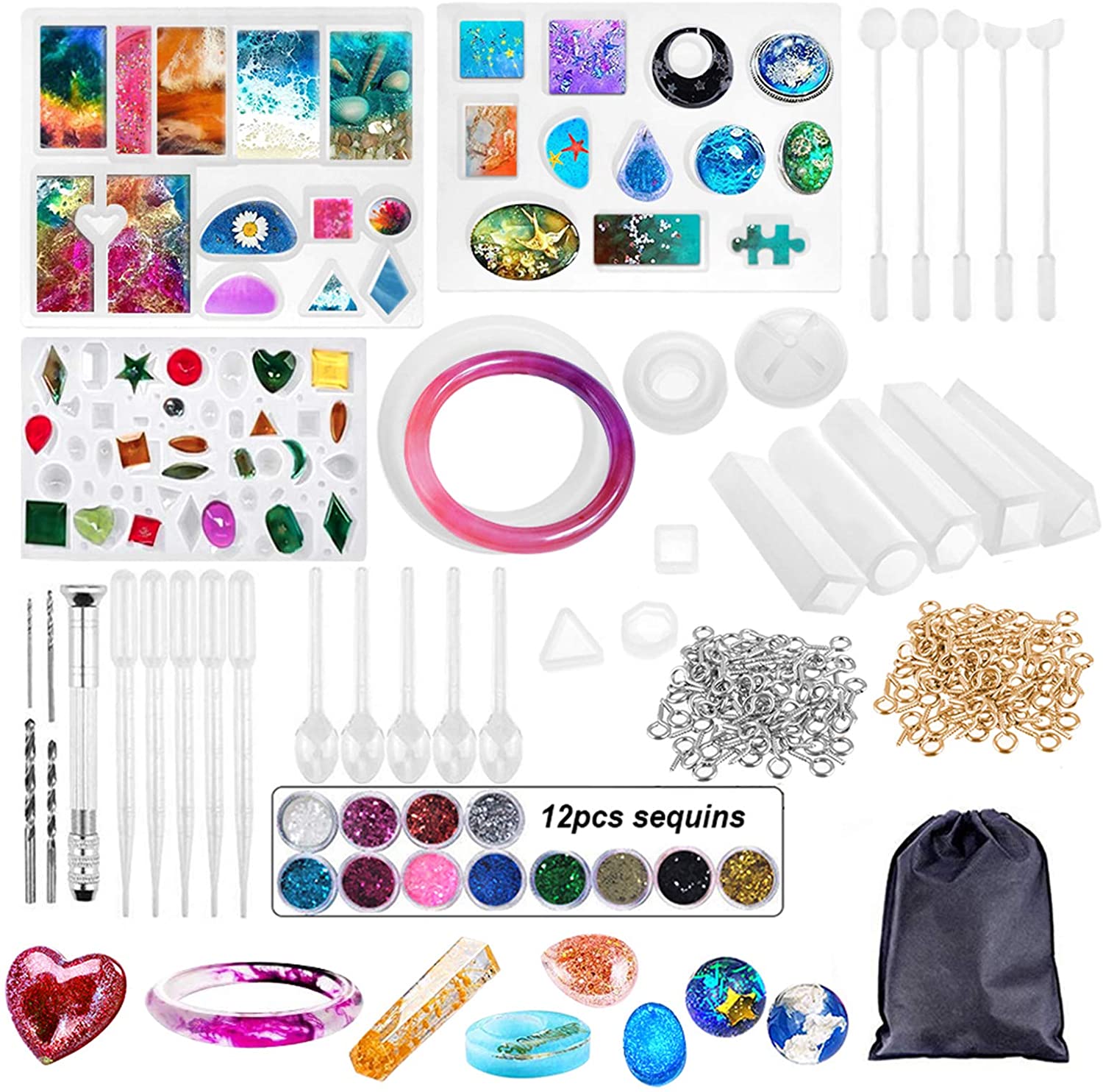 DIY Crystal Glue Jewelry -- One Suit Can Make All Products!