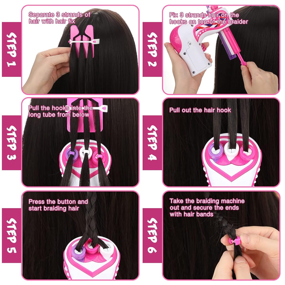 🔥Last Day Sale🔥 Electric Hair Braiding Machine, For Girls and Kids DIY Hair Styling