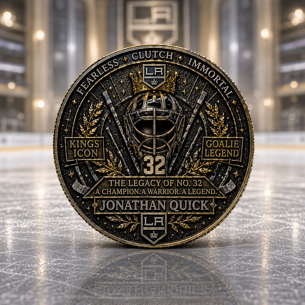 🏒 Jonathan Quick: Once a King Legacy Coin – Stanley Cup Legend 🏆