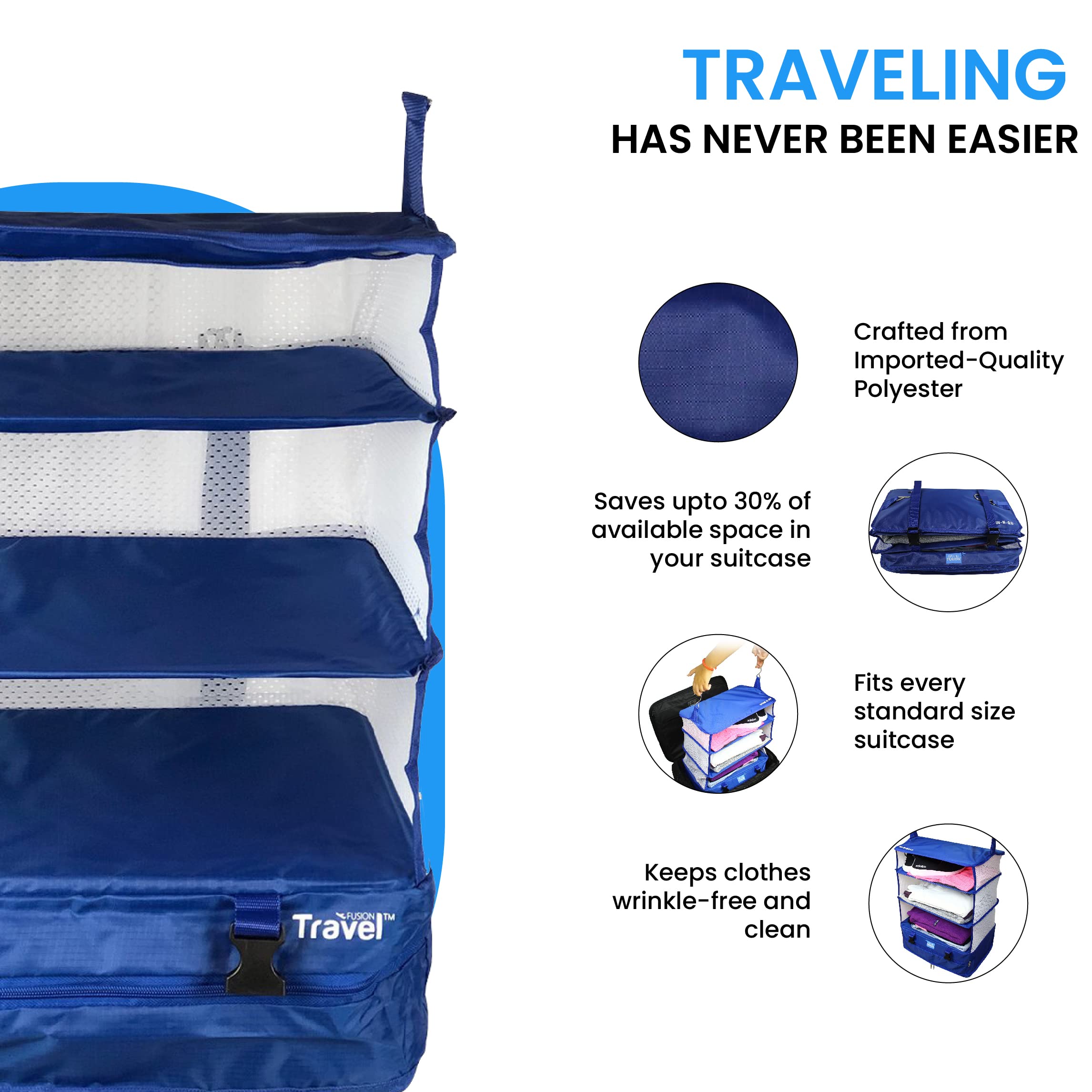 (🔥Last Day Promotion-SAVE 50% OFF)✈Collapsible Portable Hanging Large Capacity Luggage Storage Bag🧳-BUY 2 GET 10% OFF & FREE SHIPPING