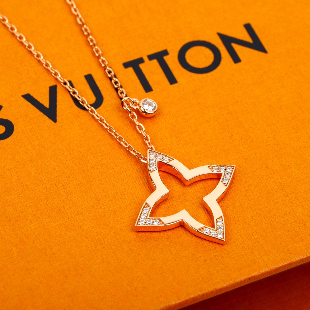 Louis Vuitton monogram pointed flower necklace