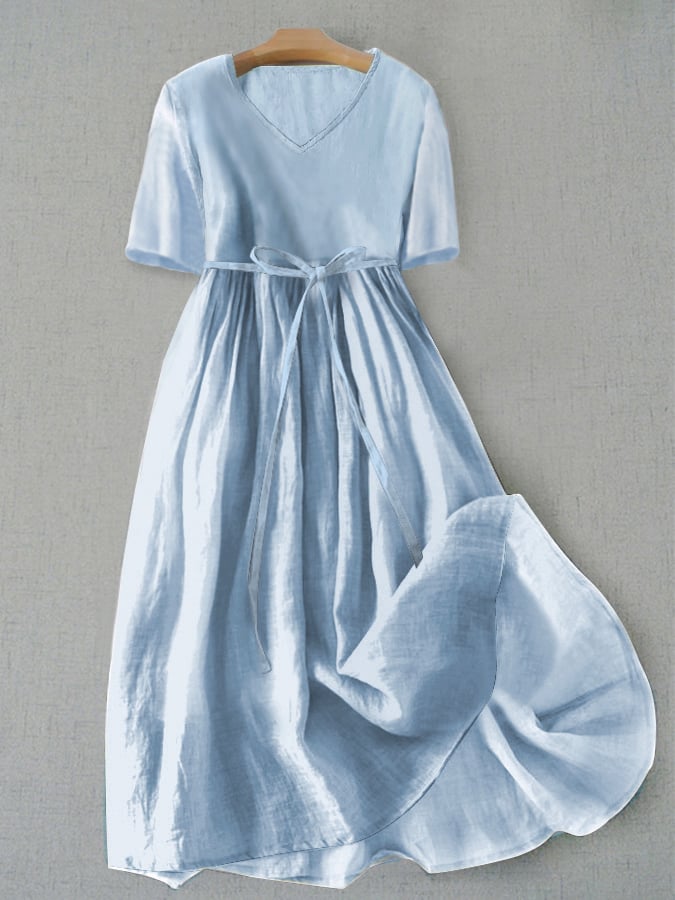 Women's Solid Color Simple Strappy Loose Casual Dress