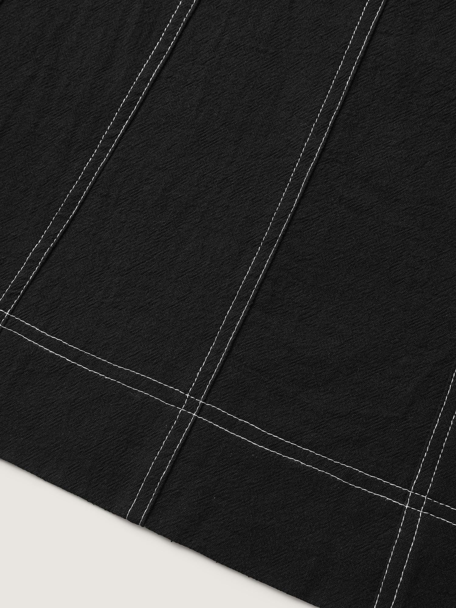 Cotton Color Contrast Seamed Co-ord Set