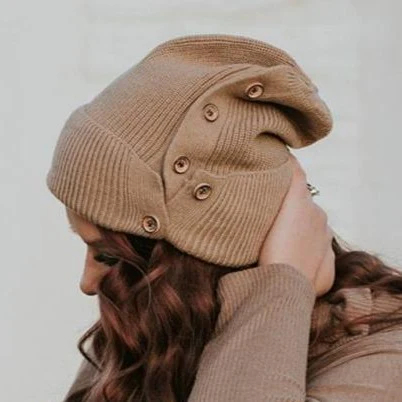 🔥Black Friday Flash Sale - 49% OFF🔥Button Up Beanie🔥BUY 2 FREE SHIPPING