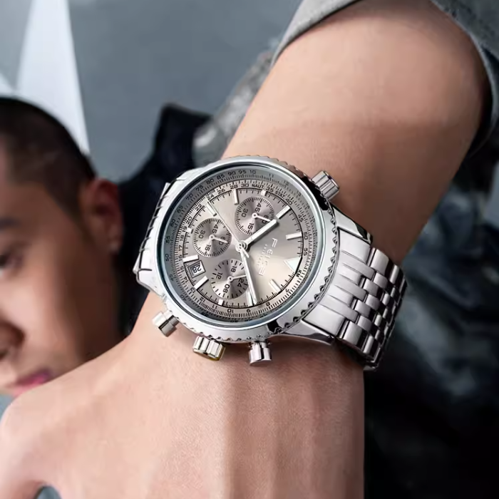 FEICE FK812 Mens Watches Multifunction Chronograph Waterproof Date Ana