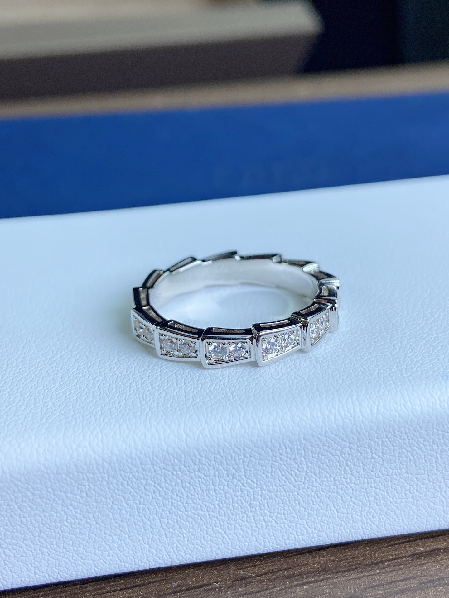 Bulgari diamond snake bone ring