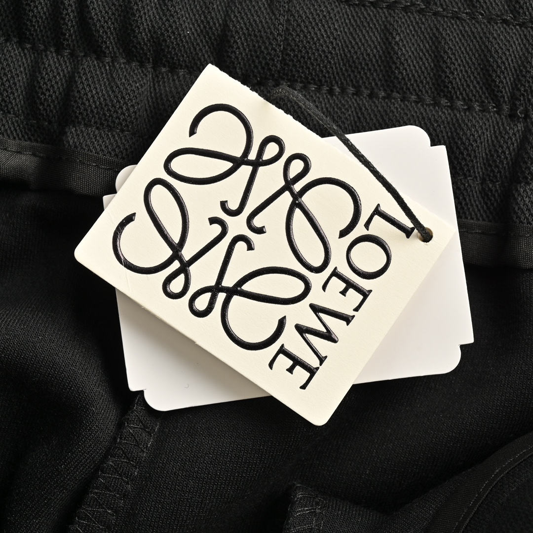 Loewe 24Fw colorblock embroidered logo trousers