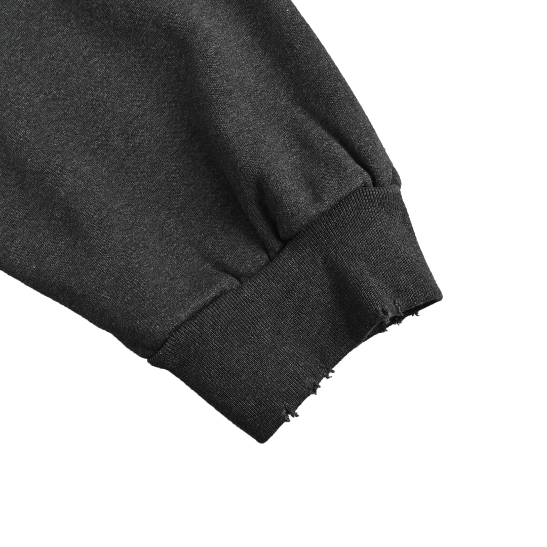 Balenciaga 24Fw distressed masking tape hooded sweatshirt