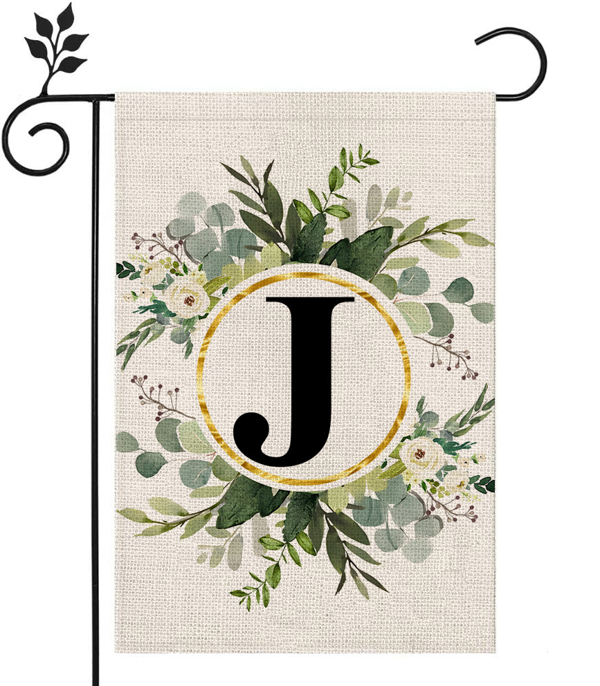 🔥Last Day Promotion-[SAVE 50% OFF]--Monogram Initial Letter Garden Flag-Family Last Name--BUY 3 GET 15% OFF & FREE SHIPPING