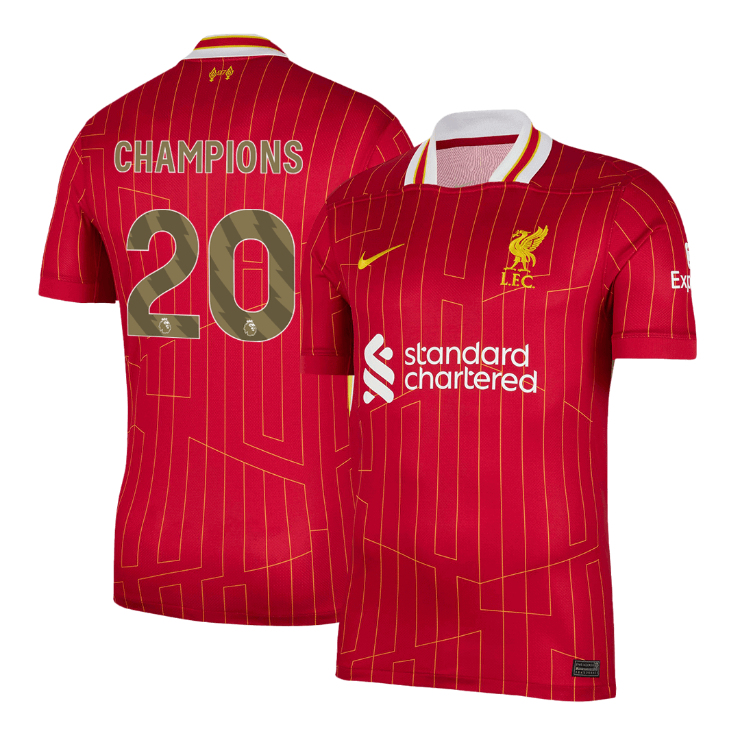 Liverpool Custom CHAMPIONS #20 Home Football Shirt 2024/25