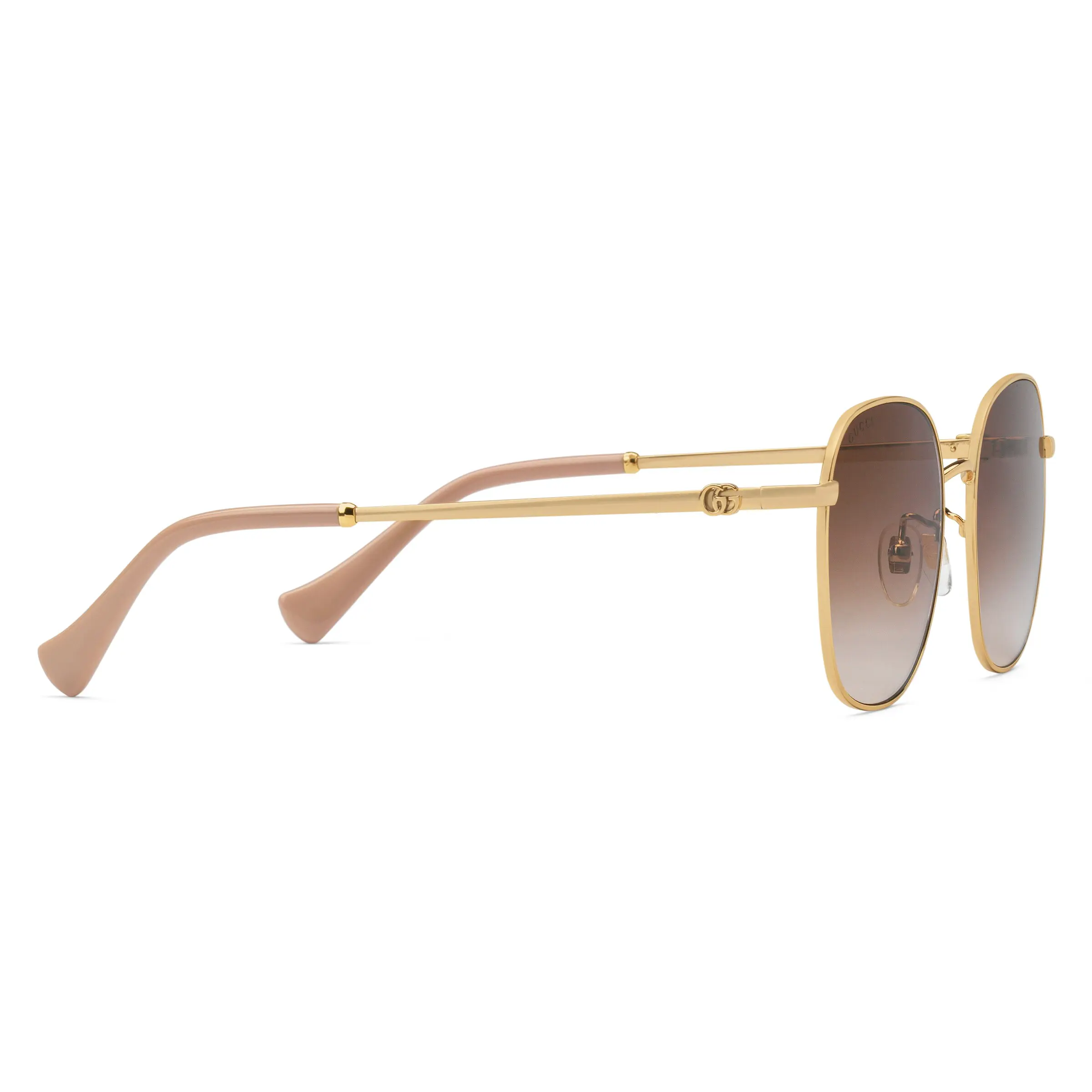 Gucci low bridge fitted round frame sunglasses