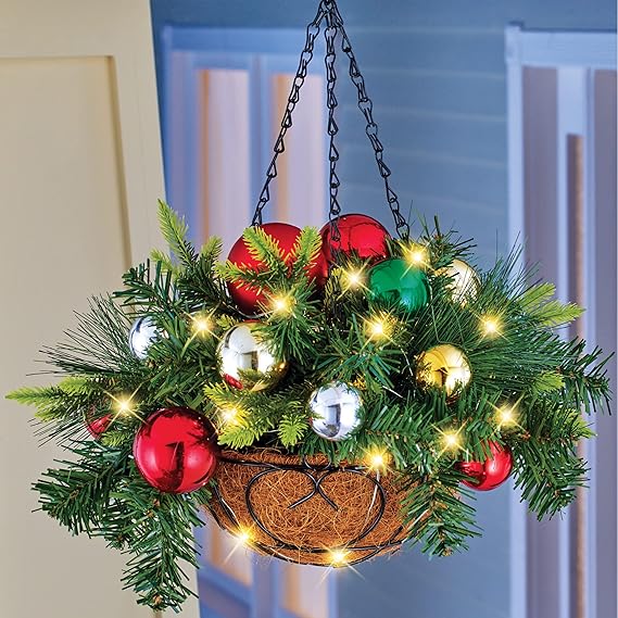 Artificial Christmas Hanging Basket(3 Types)