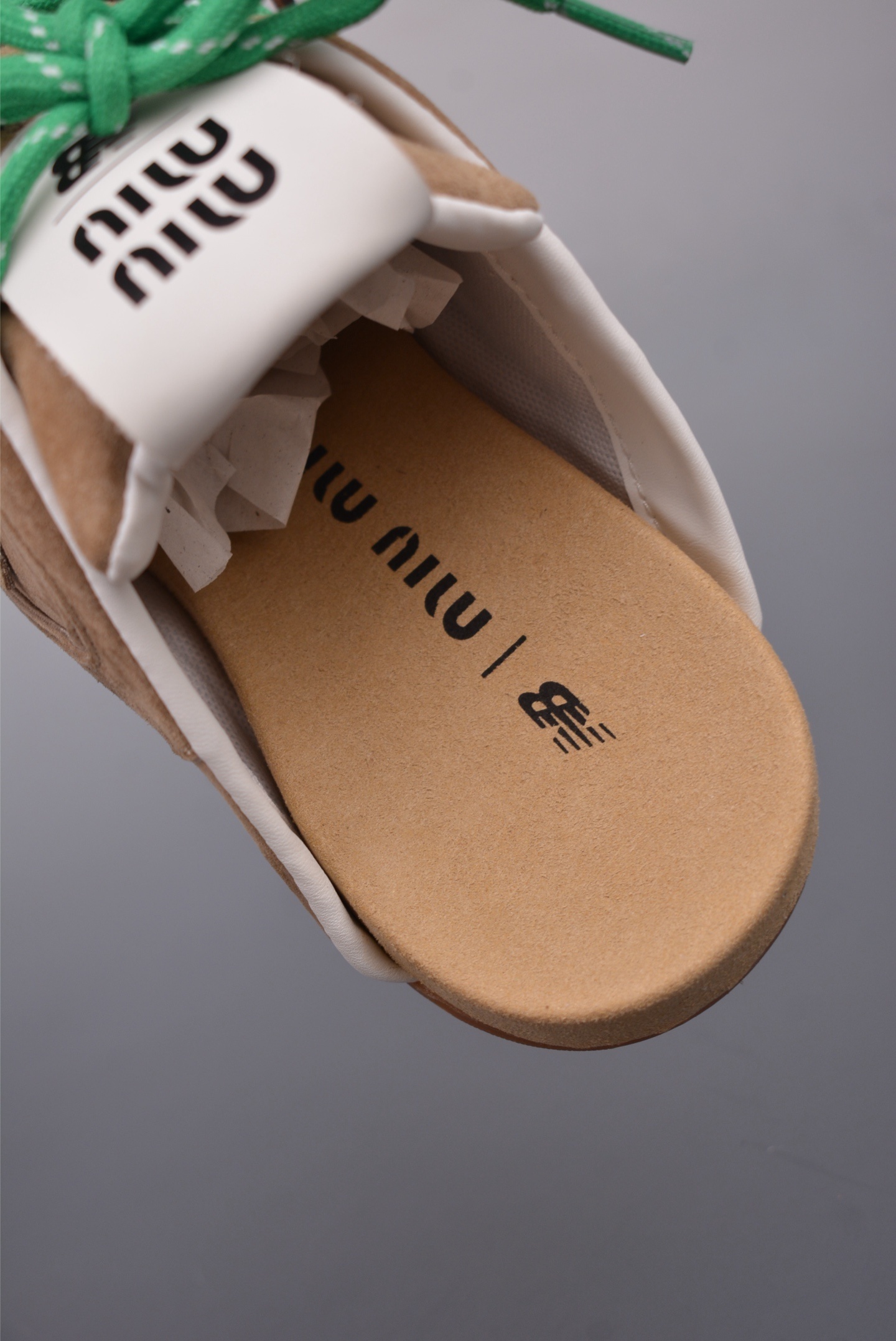 Miu Miu x New Balance 530 SL Faded Suede Mules 