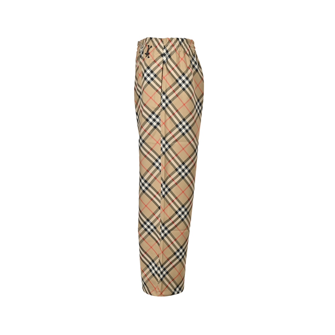 Burberry 24Fw Warhorse Embroidered Check Trousers