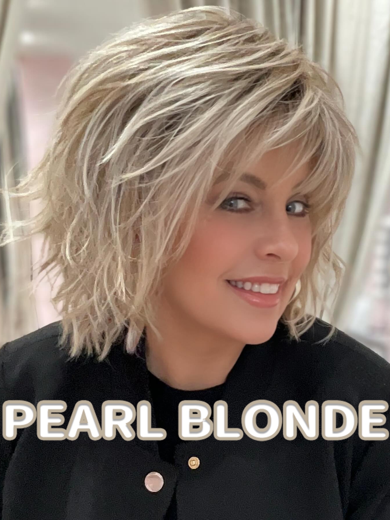 Shaggy Layered Bob Wig With Wispy Bangs