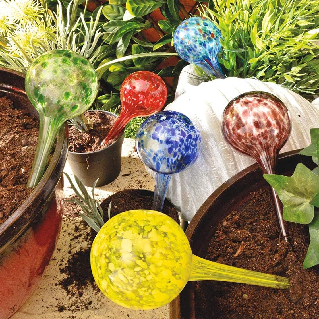 🌟🌟Handmade colored glass ball automatic watering device