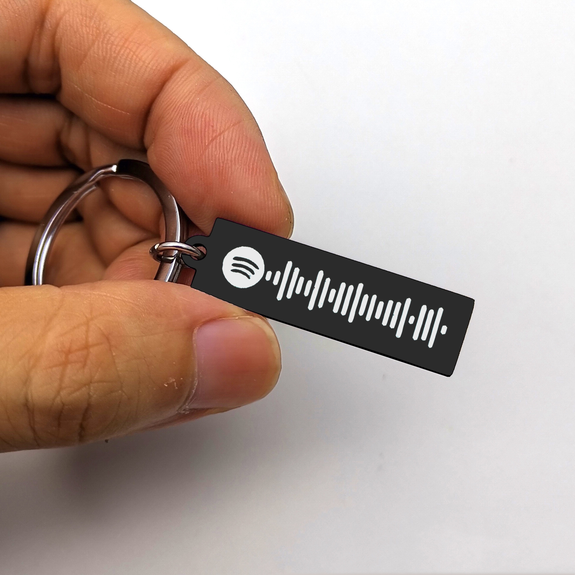 Custom Photo Calendar Spotify Keychain - Personalized Aluminum Keychain
