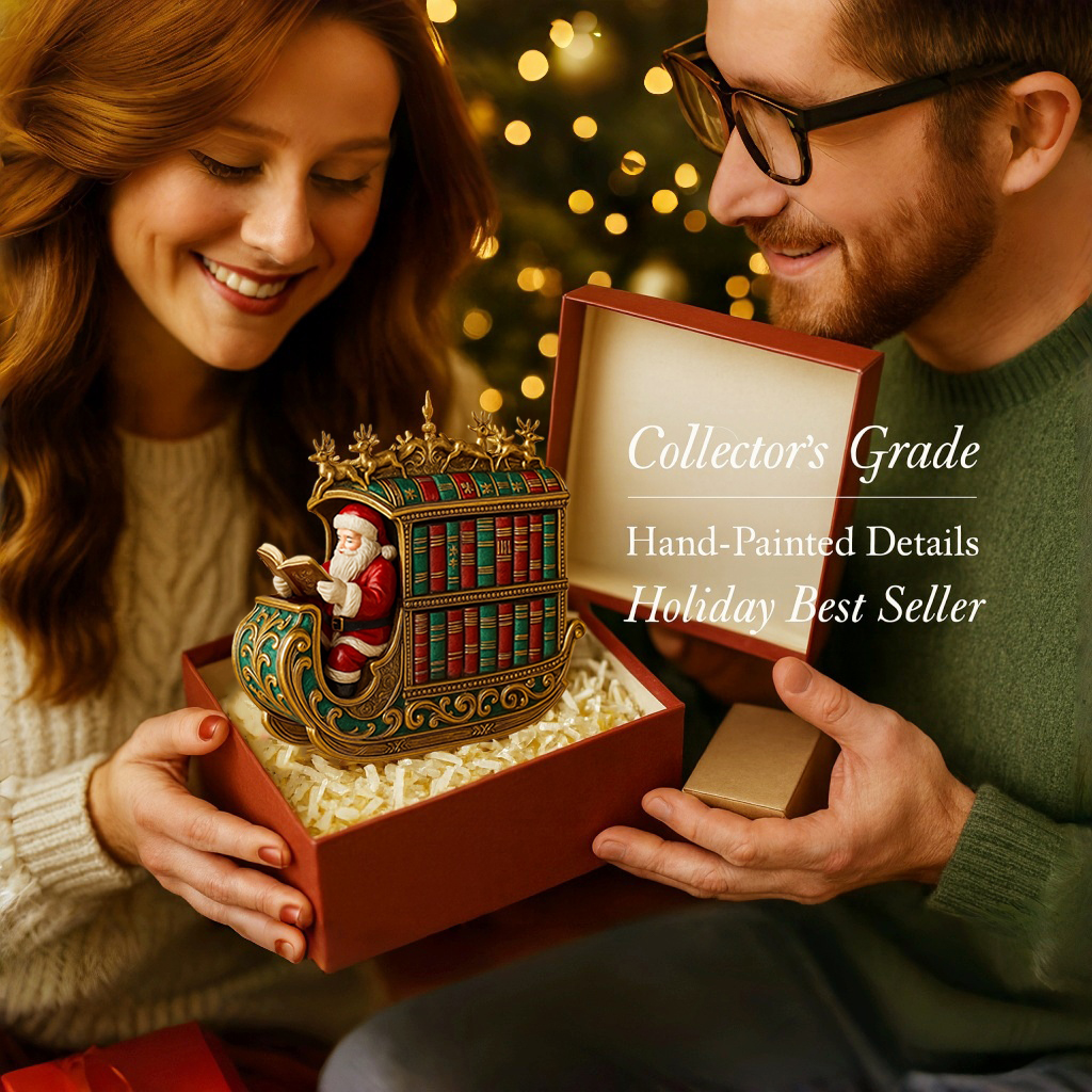 Santa's Bookshelf Ornament