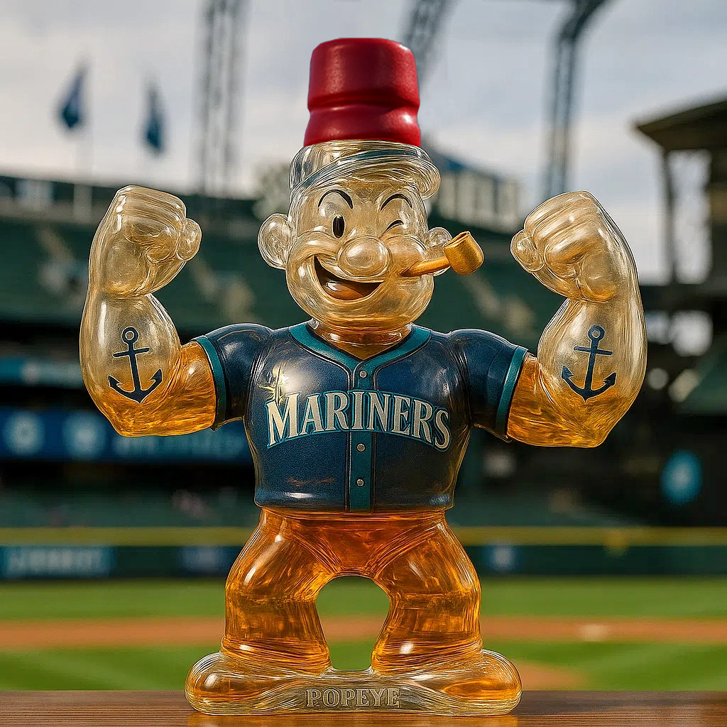 💪⚾Uncork the Strength — Popeye x Mariners Collector Bottle
