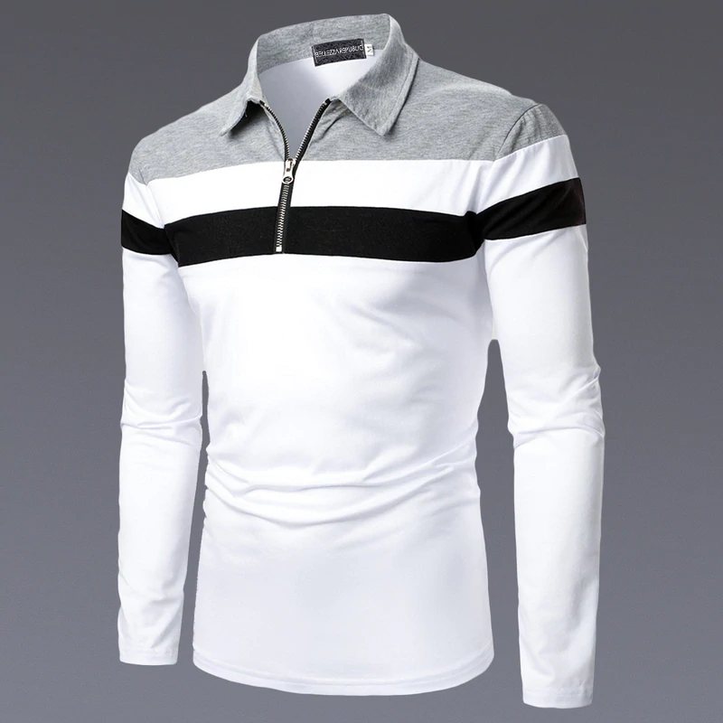 Breathable Long-sleeve Polo Shirt