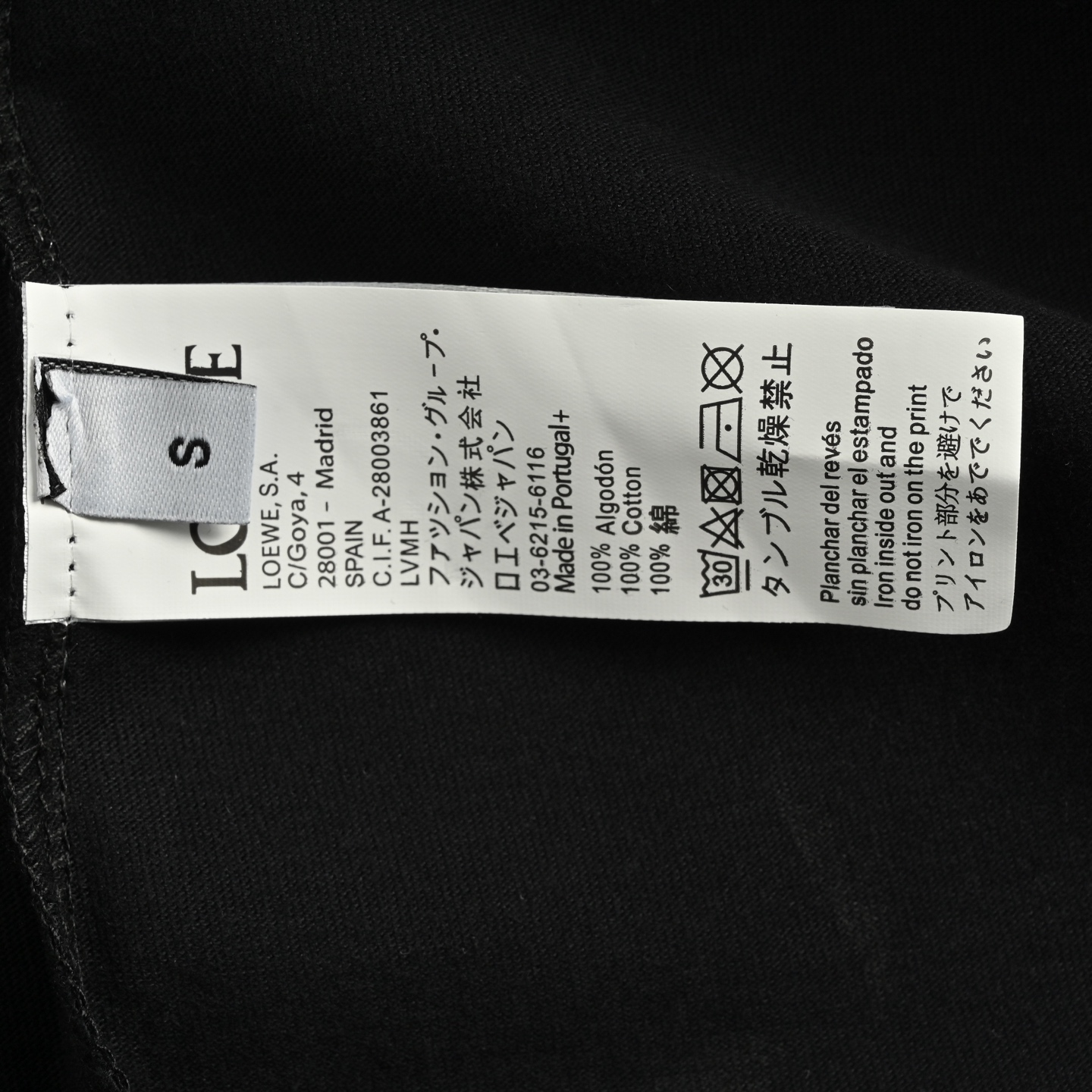 Loewe 25ss printed lettering logo short-sleeved shirt