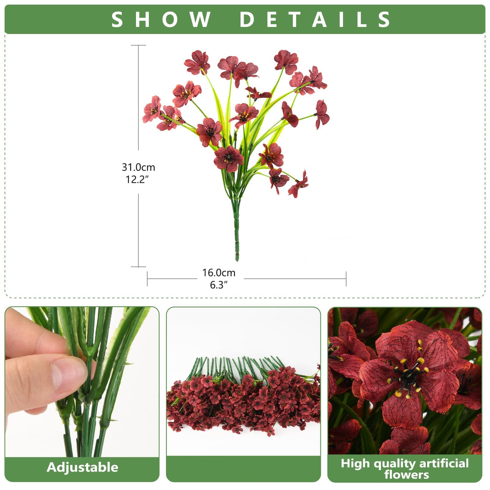 💥ON SALE💥Artificial Silk Outdoor Fall Mums Flowers🍂 UV resistant, Waterproof ,Windproof🏡