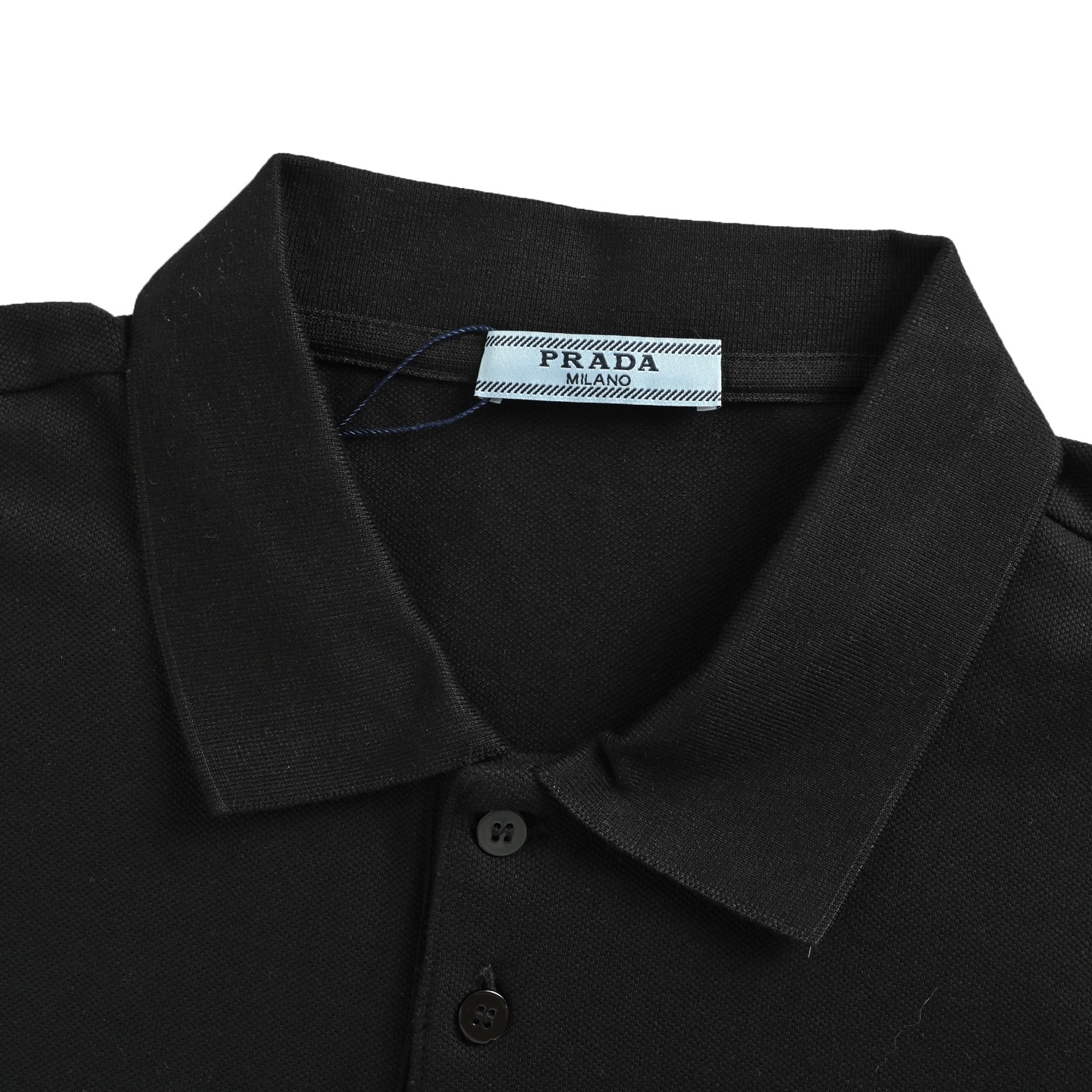 Prada 25ss red silicone trim triangle embroidery Polo short sleeve