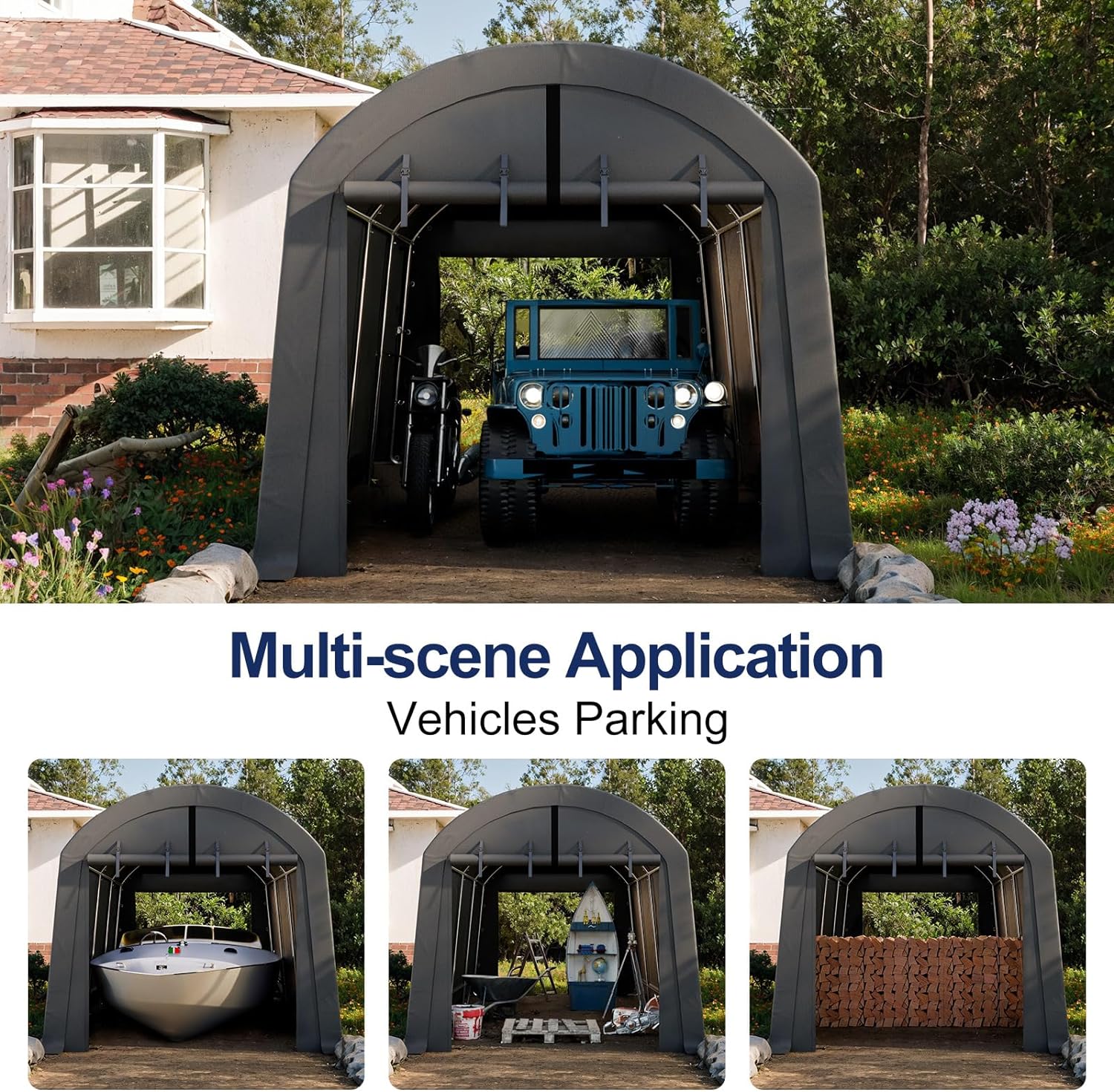 10x20ft Carport,Heavy Duty Car Canopy