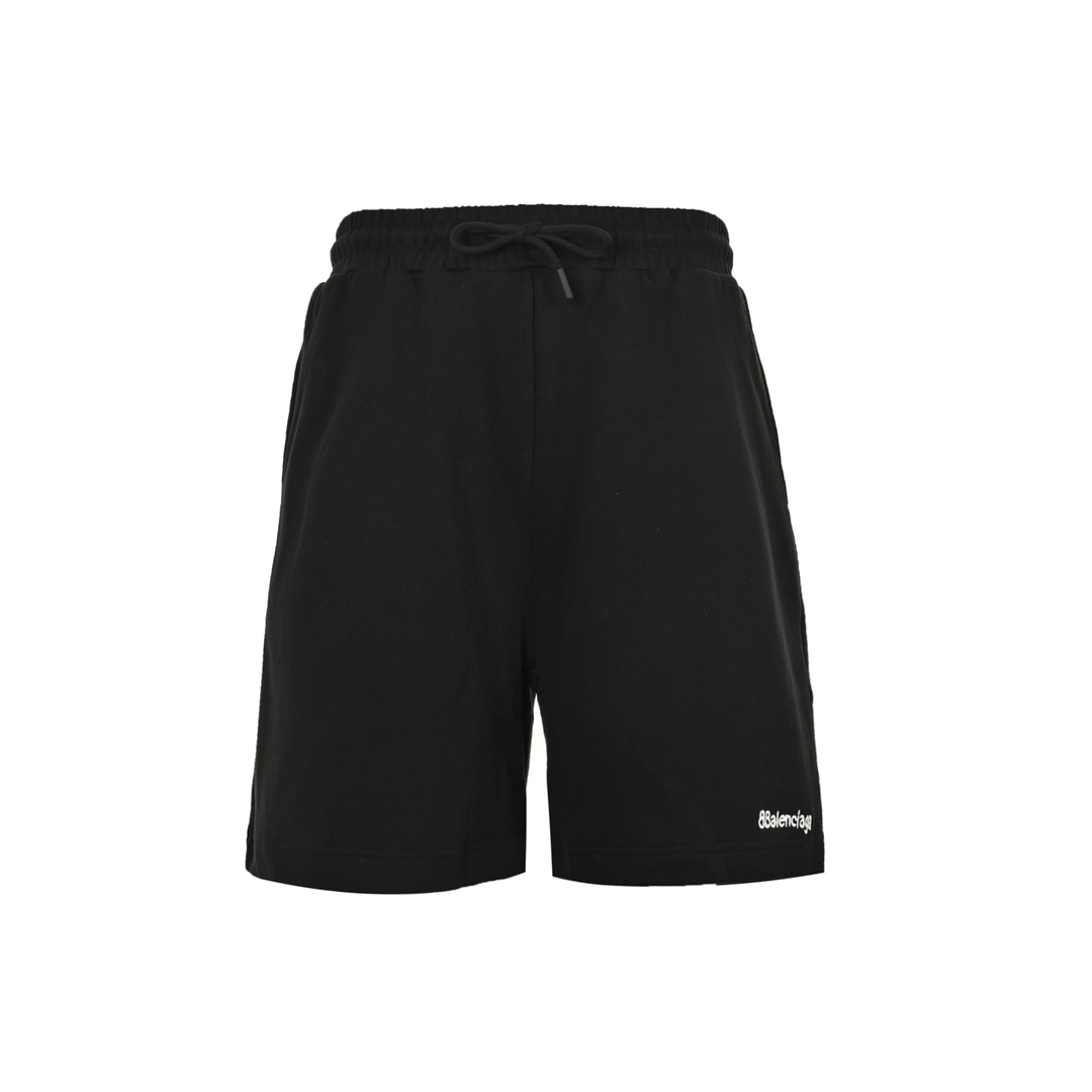 Balenciaga 24ss double B embroidered small logo shorts