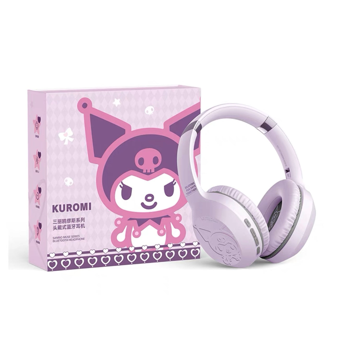 Sanrio Bluetooth Headphones Over Ear, 35H Playtime Retractable Foldable Headphones for Home Office Cellphone PC Ect.