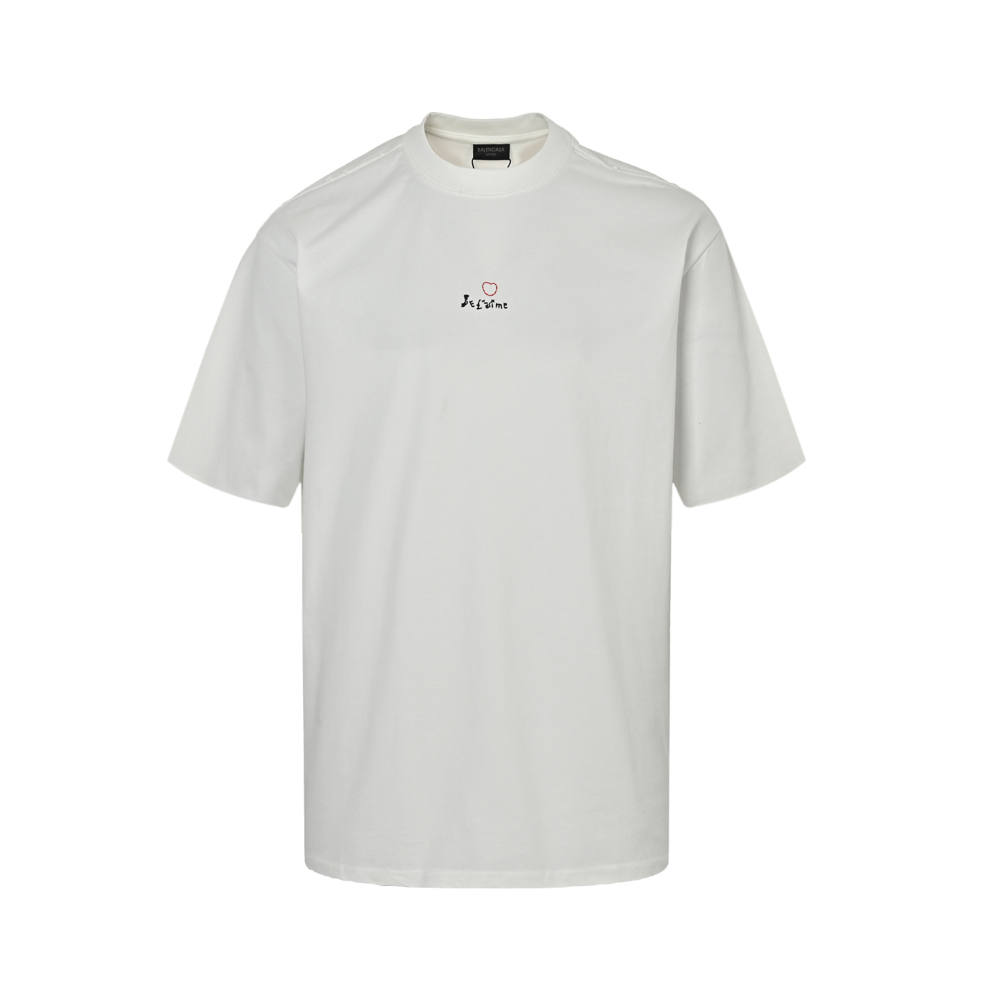 Balenciaga 25ss Valentine's Day limited edition heart embroidered short sleeves