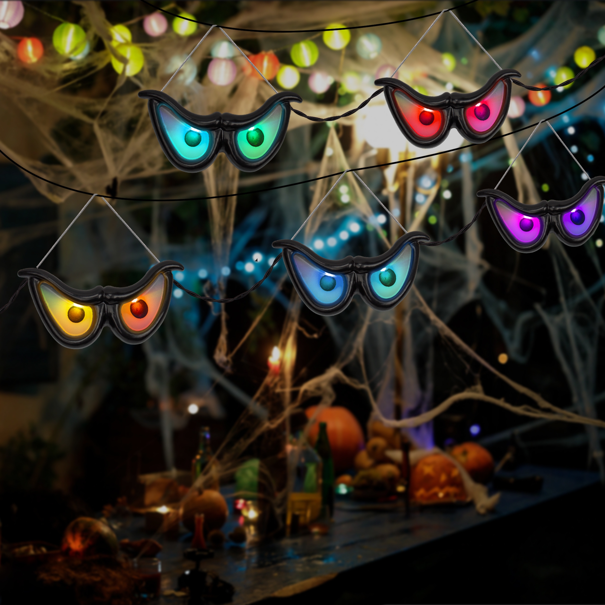 🔥ON SALE🔥Halloween Decorations, 5 Pack Glowing & Flashing LED Eye Lights
