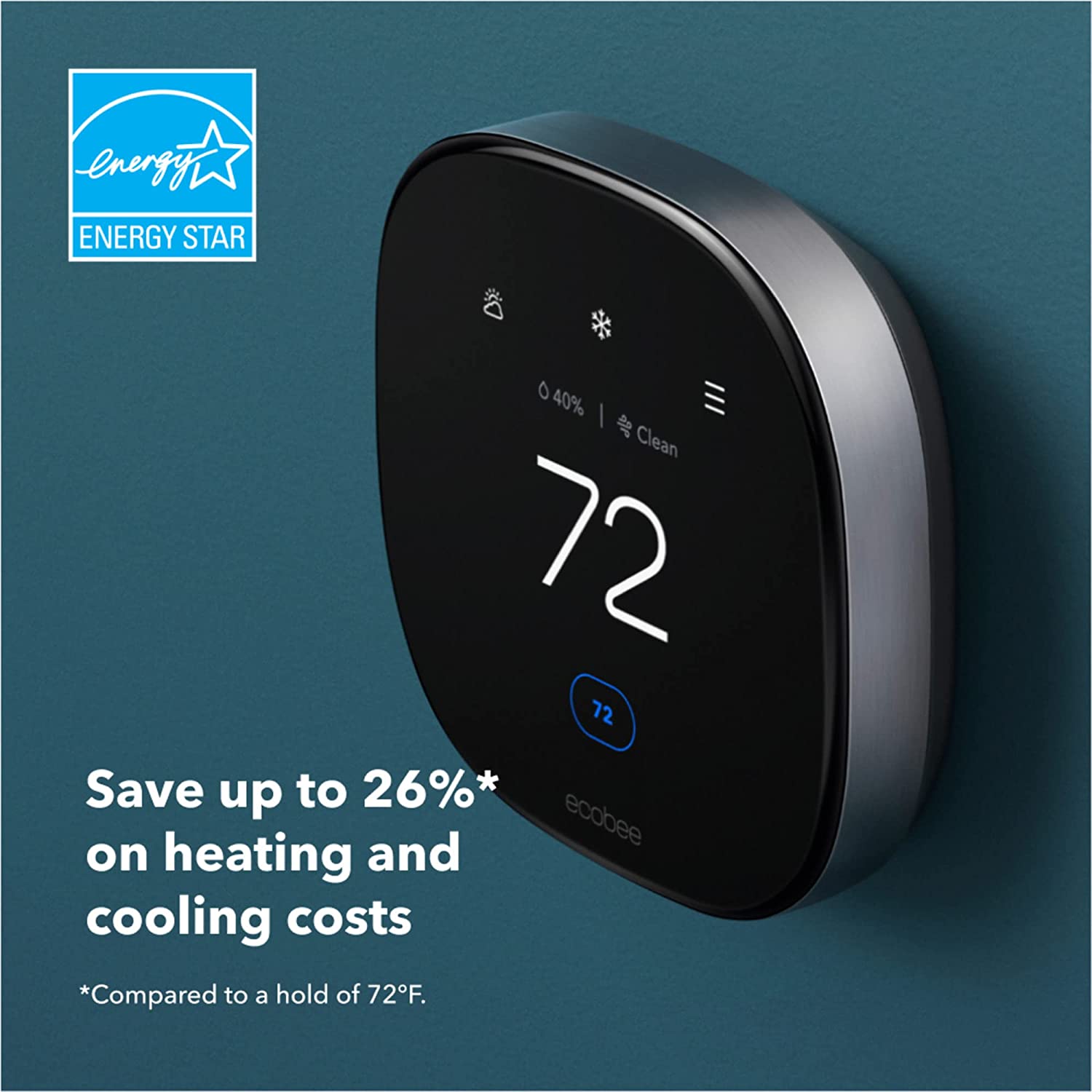 ecobee New Smart Thermostat Premium with Smart Sensor and Air Quality Monitor