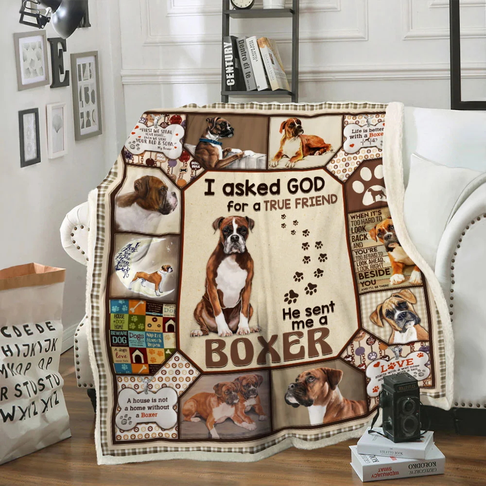God Sent Me A Boxer Sofa Throw Blanket