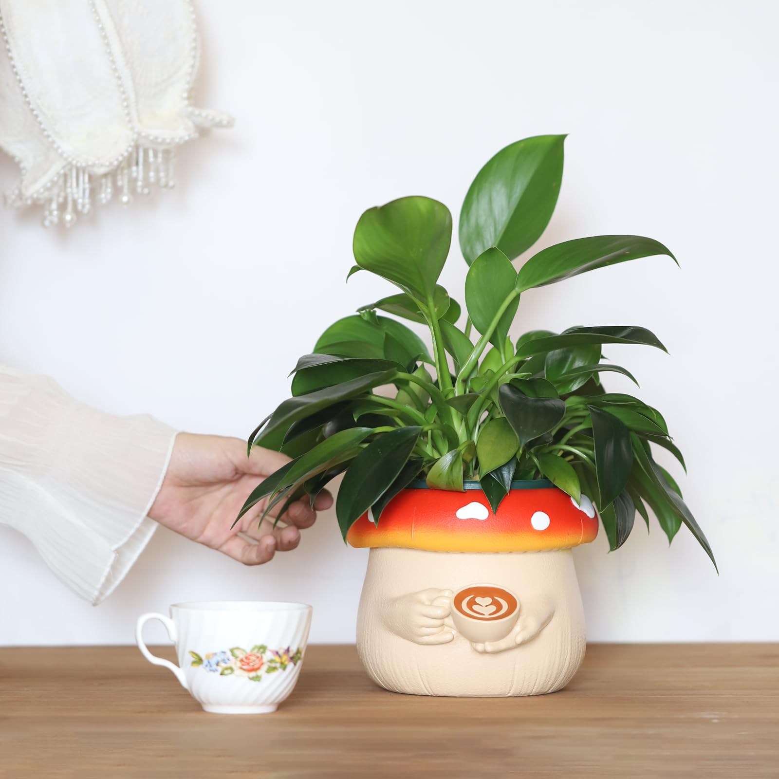 ❤️Mother's Day Sale 60% OFF❤️Cute Funny Handmade Coffee Mushroom Planter📦Free Shipping For a Limited Time