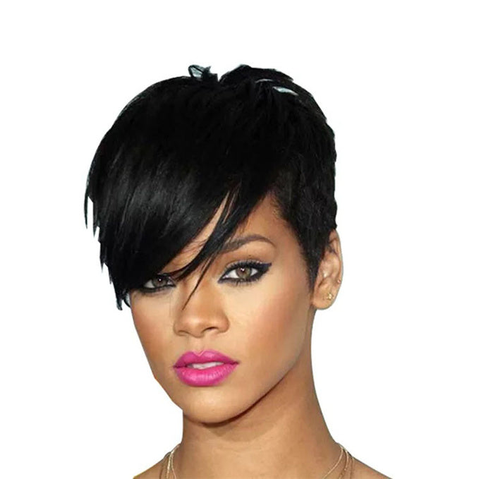 Luna Short Layered Straight Cropped Wig for Black Women