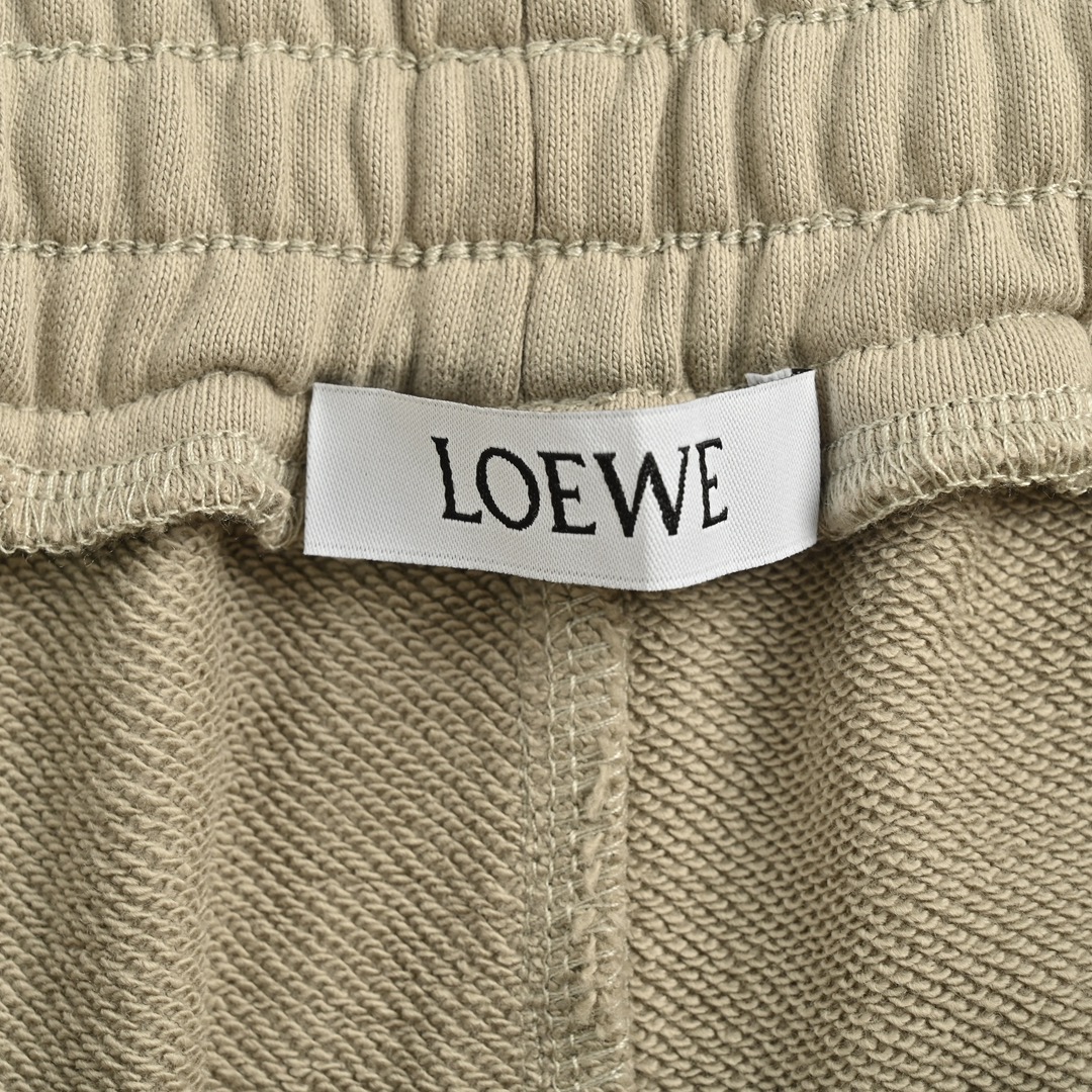 Loewe logo pocket colorblock logo embroidered casual trousers
