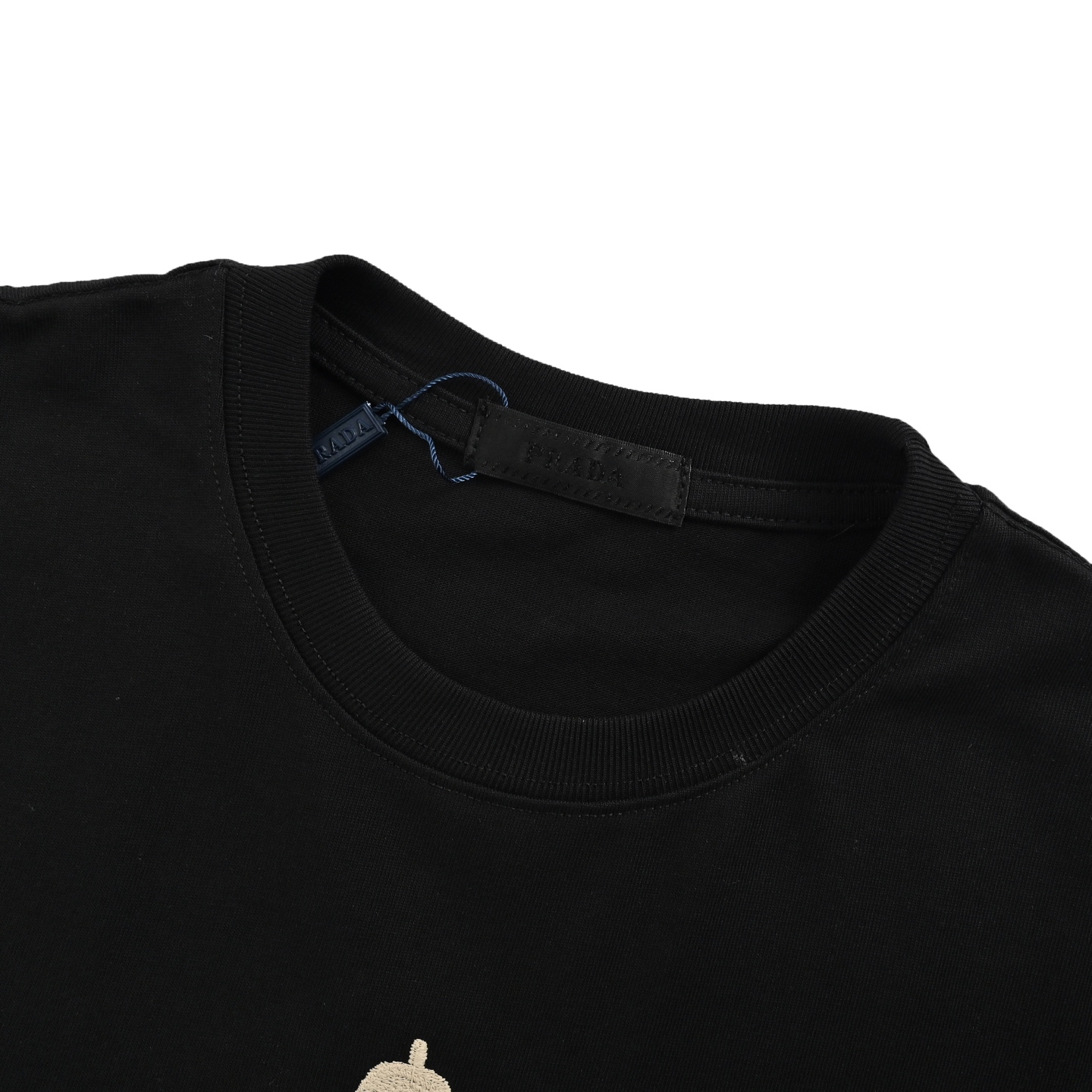 Prada 25ss crown letter embroidered short sleeve
