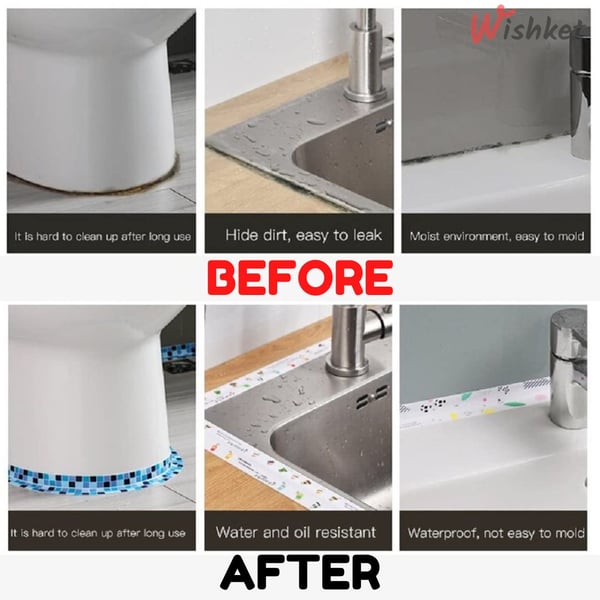 🔥Last Day Promotion-[SAVE 50% OFF]--Professional Self-Adhesive Caulk Strip(10ft) - [ Anti-Mildew Tape]--Buy 2 Get Extra 1 FREE