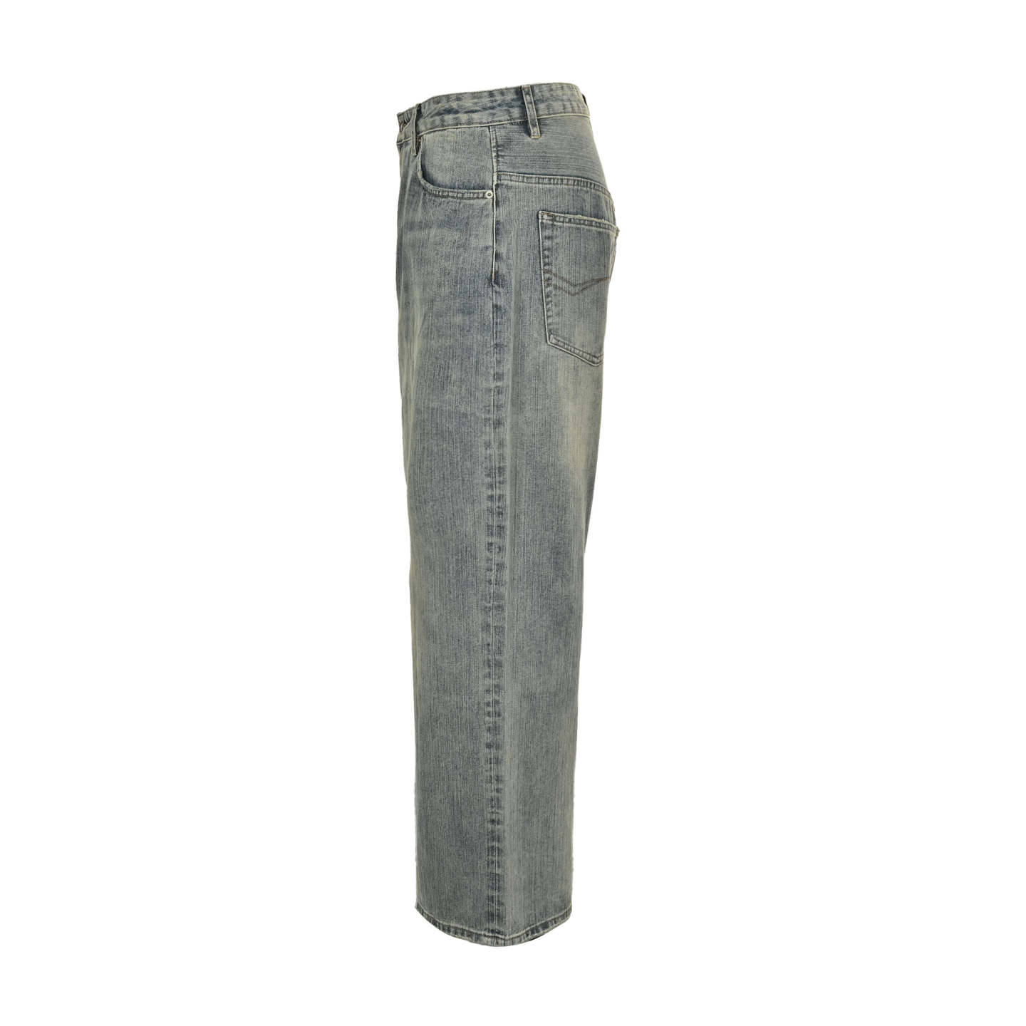 Balenciaga 25ss Pull-up Bamboo Vertical Stripe Jeans
