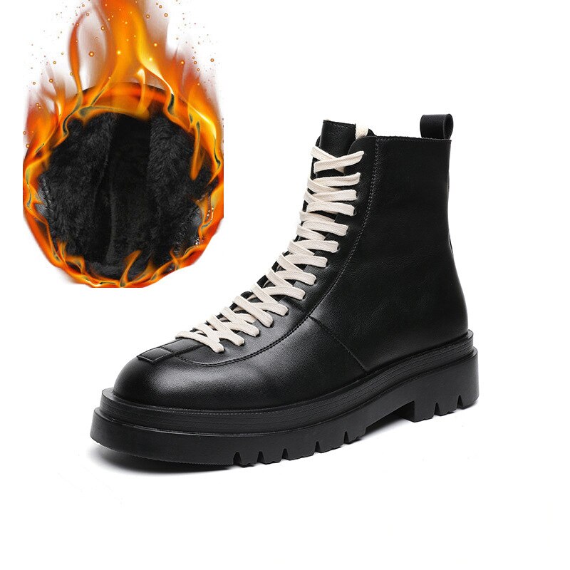 Safety Boots Leather Men's Locomotive Shoes