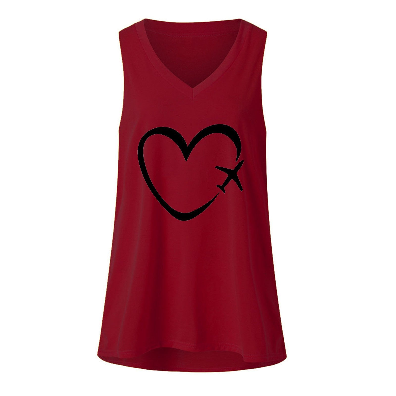 Women's New Sleeveless Camisole Heart Printing Vest
